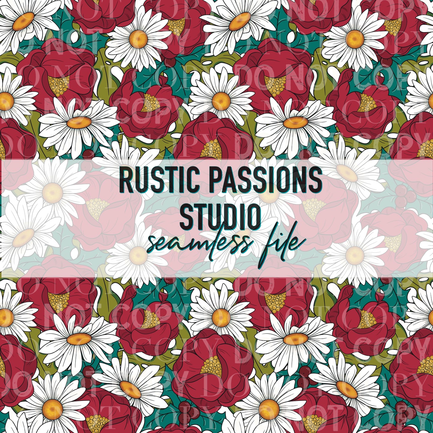 Holiday Florals Seamless Pattern