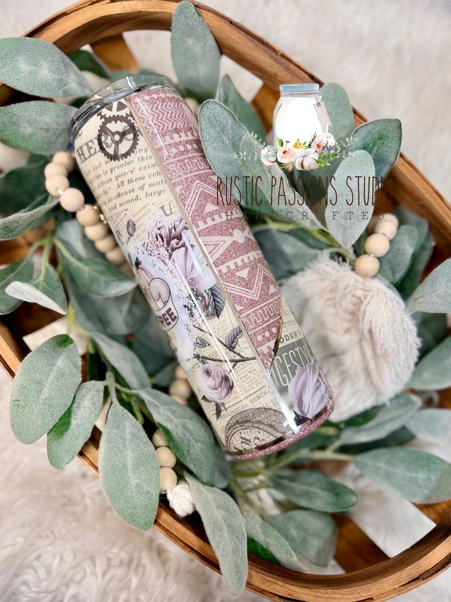 Wild and free steampunk 20 oz tumbler