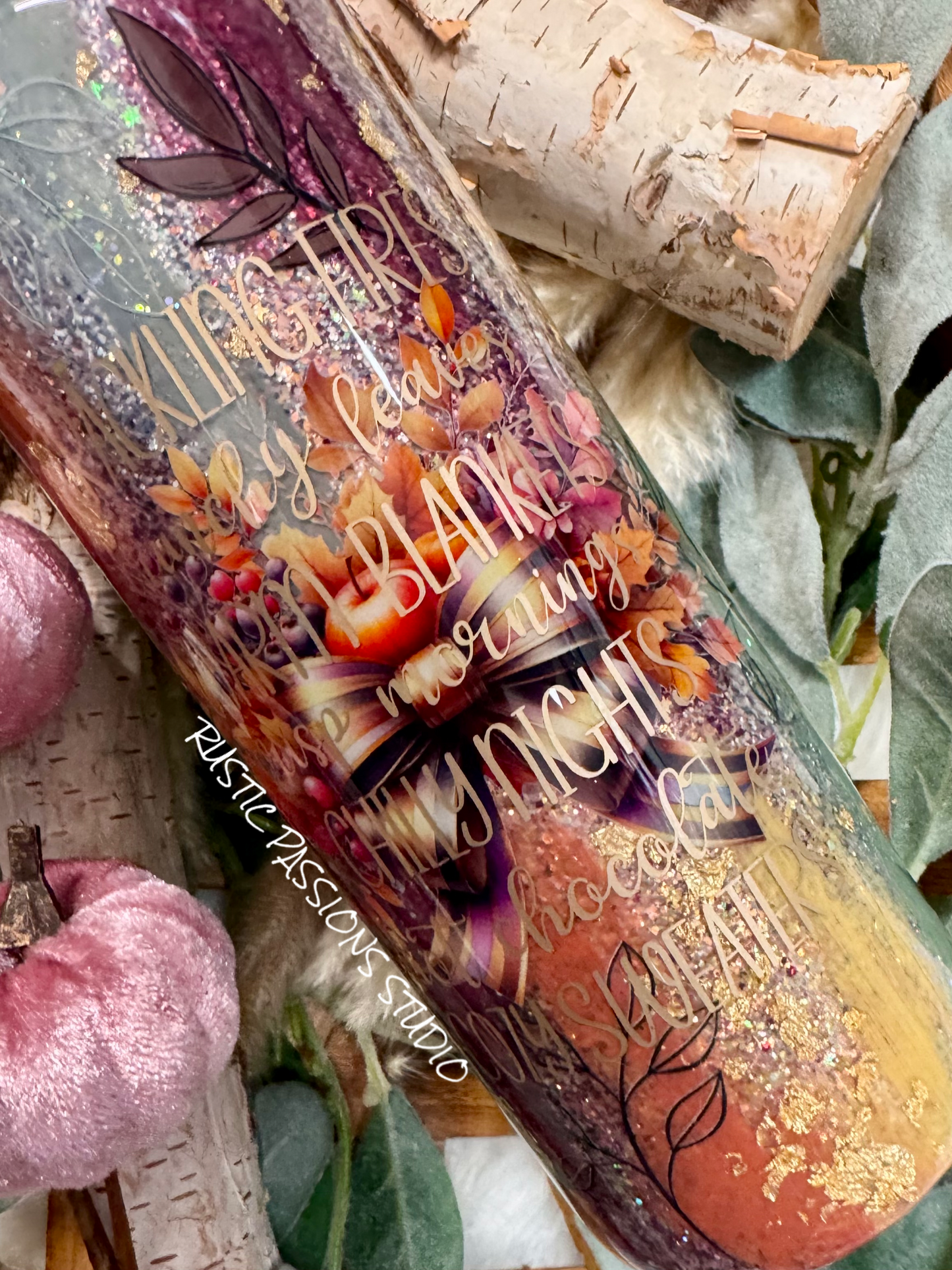 24 plump Fall Paint Stroke Tumbler