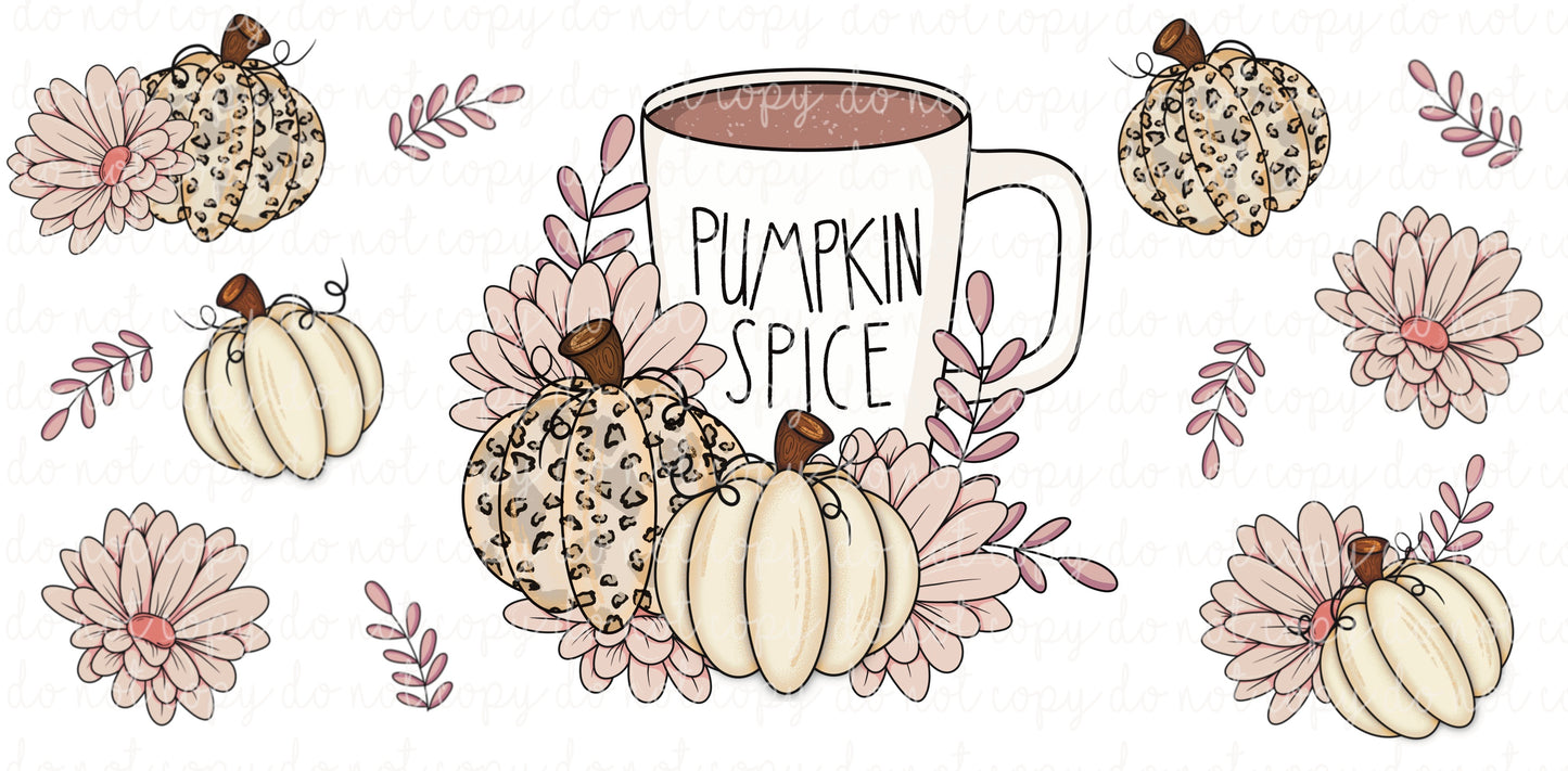 Pumpkin Spice Glass Can Wrap