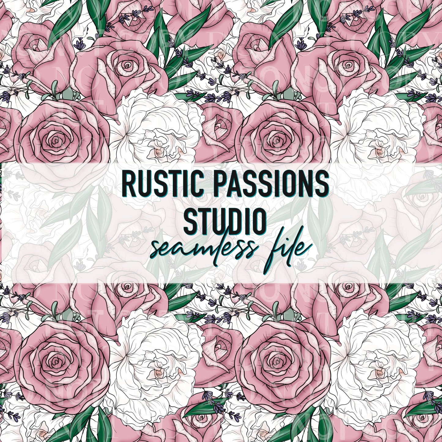 Rose and Peony Seamless Pattern