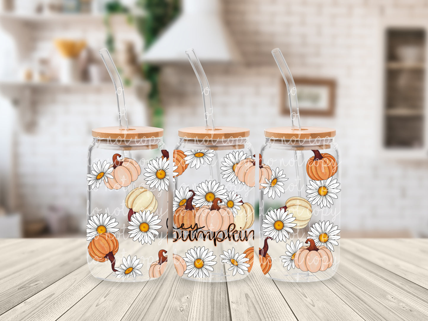 Hey Pumpkin Glass Can Wrap