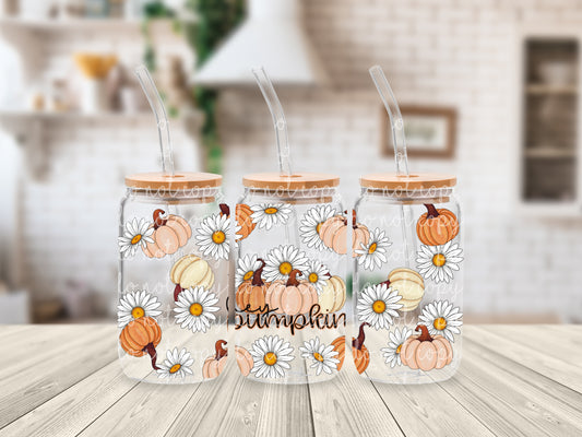 Hey Pumpkin Glass Can Wrap