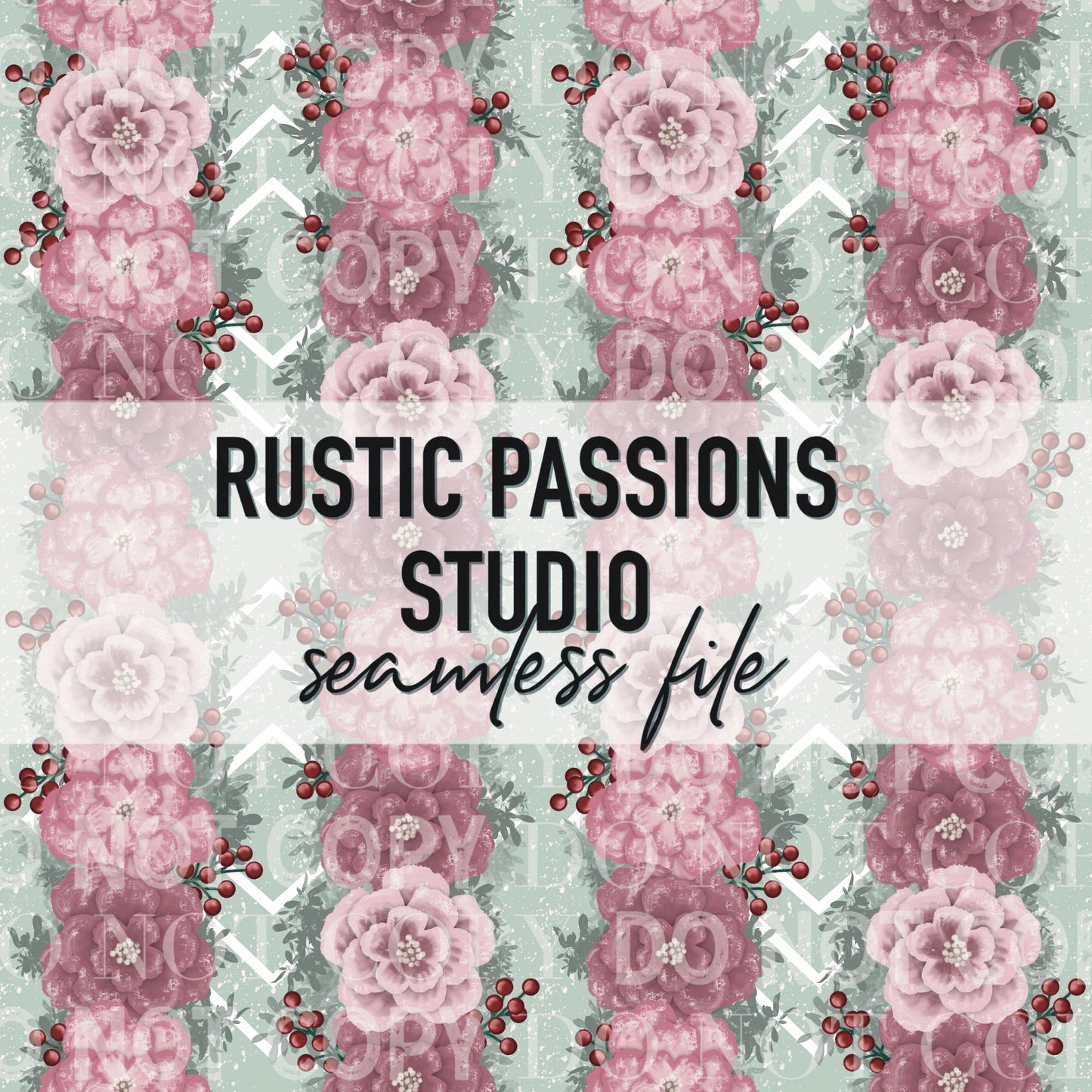 Wintertime Peony Seamless