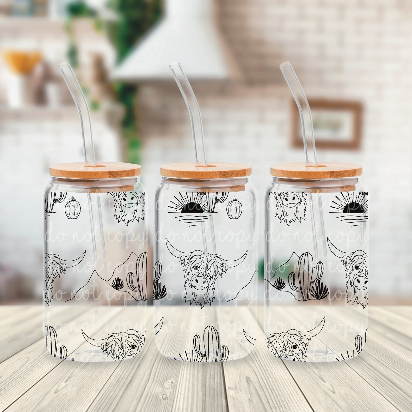 Western Highland Cow Seamless