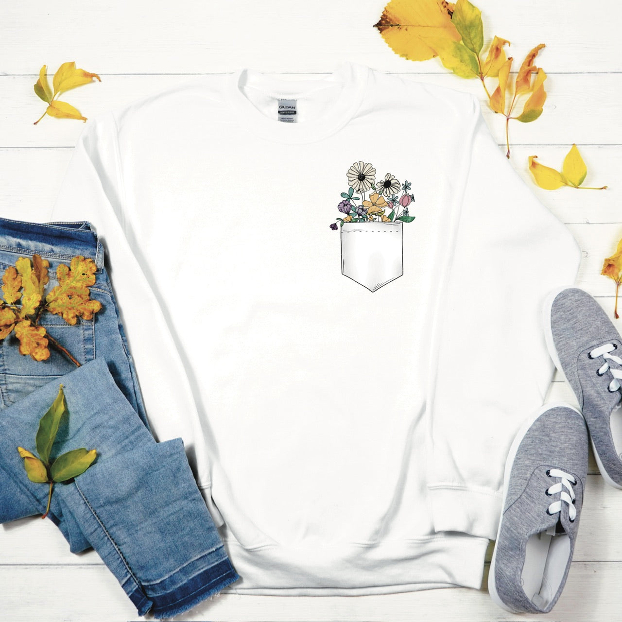 Pocket watch, flowers need time to bloom worn pocket design