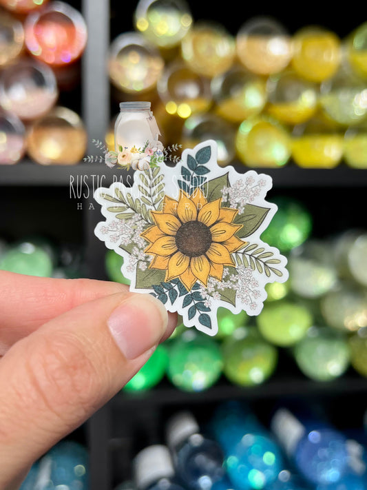 2" Sunflower Sticker