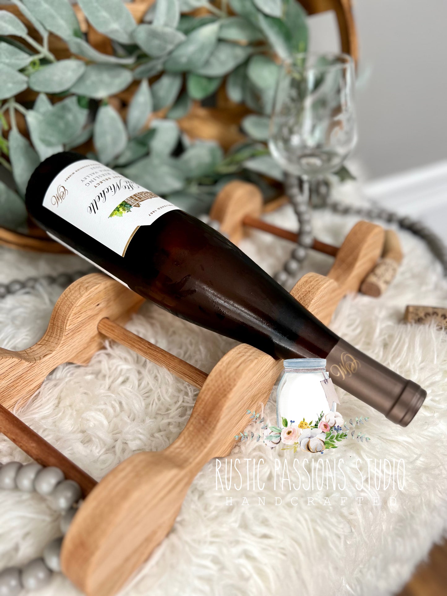 3 Bottle Round Wine Rack