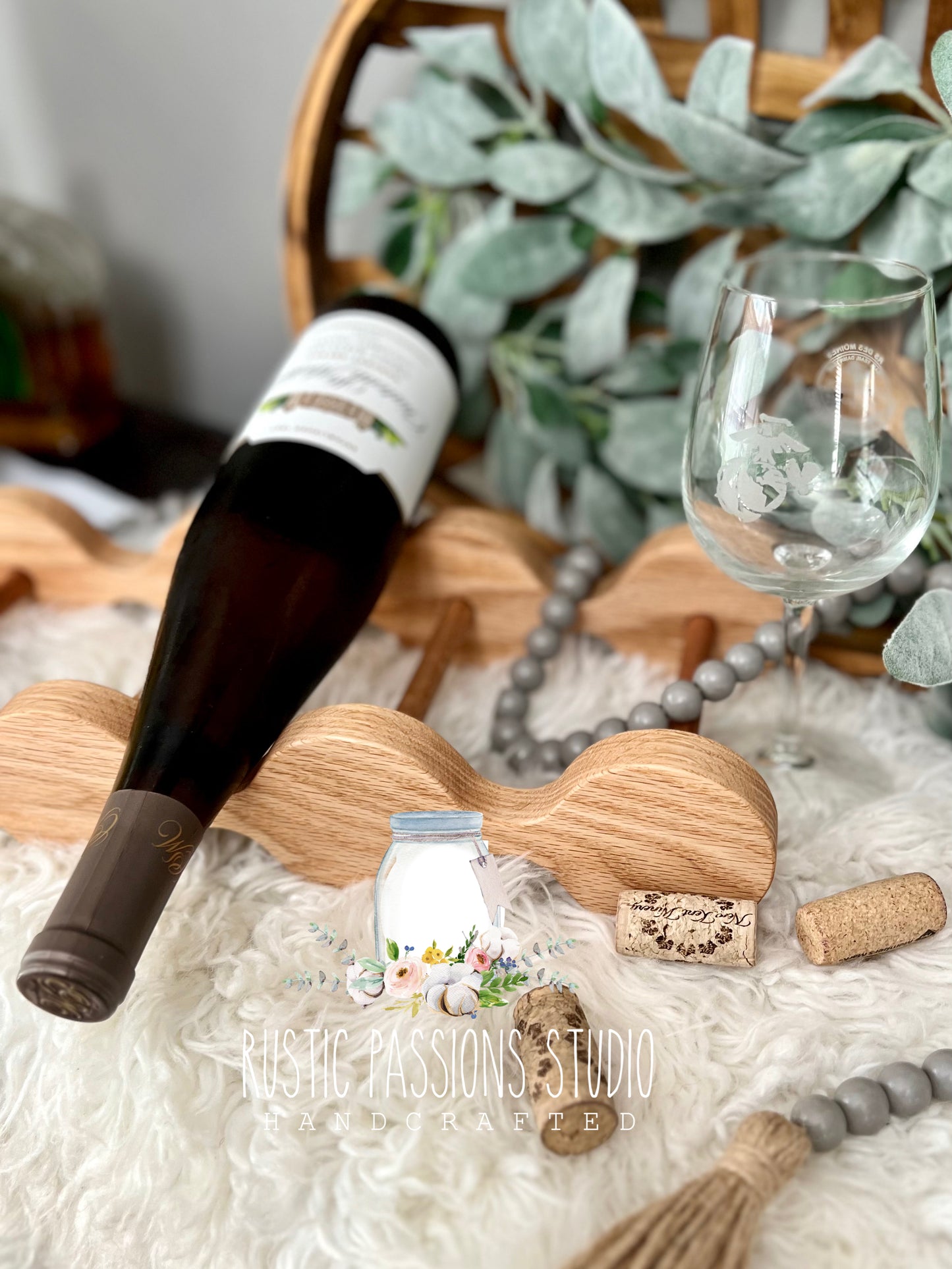 3 Bottle Round Wine Rack