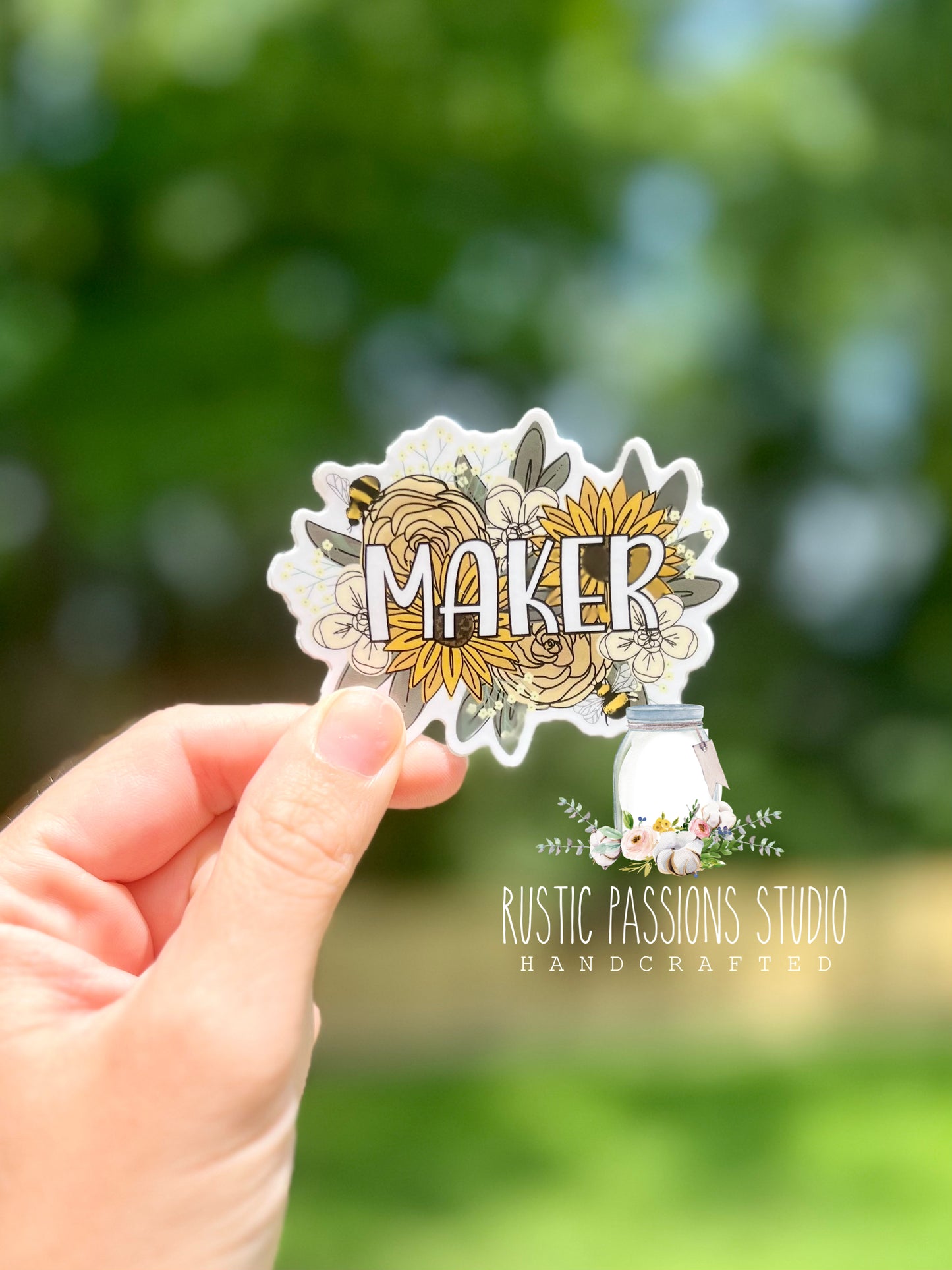Floral Maker 3" Sticker