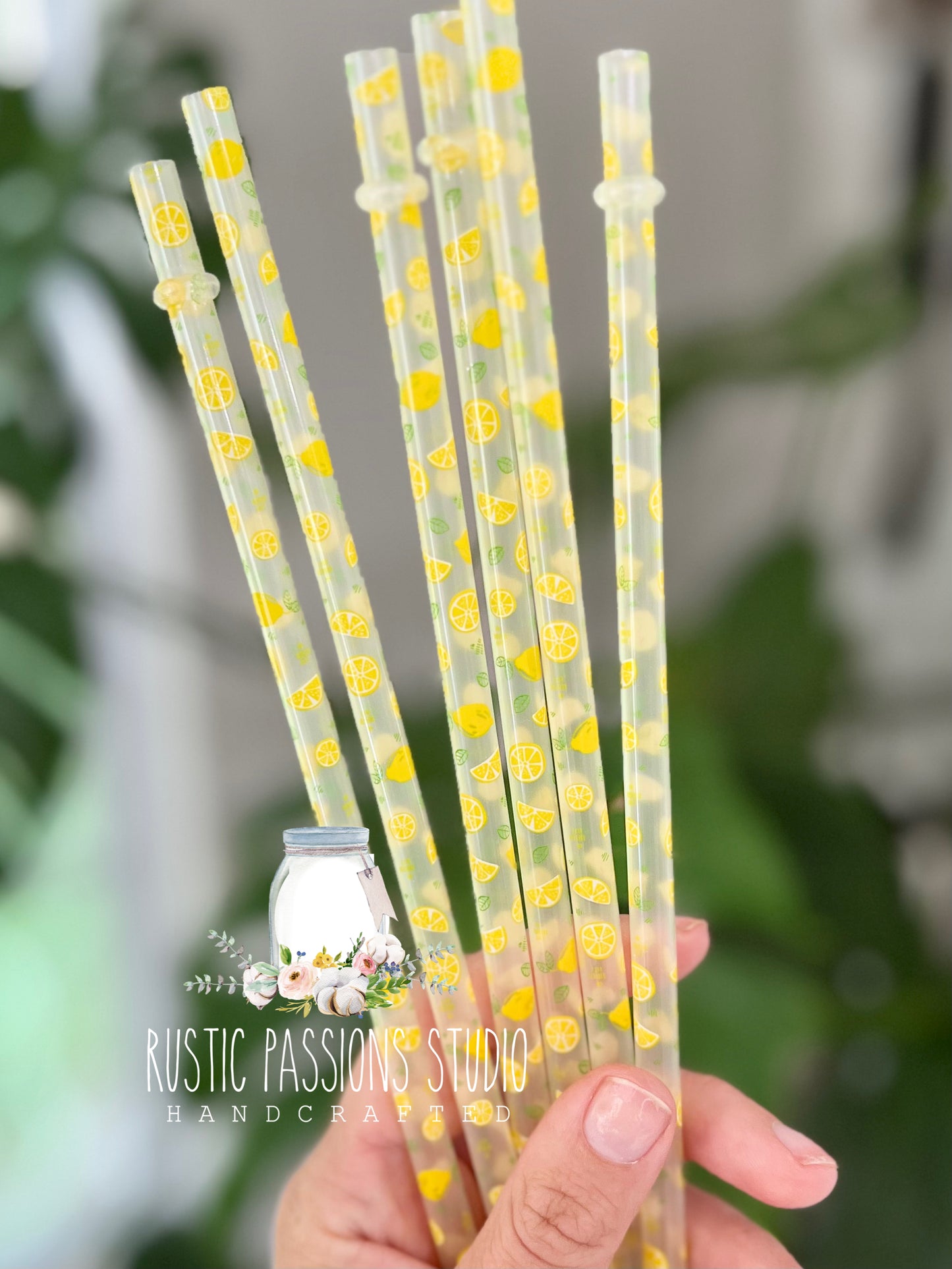 11” Lemons Straw