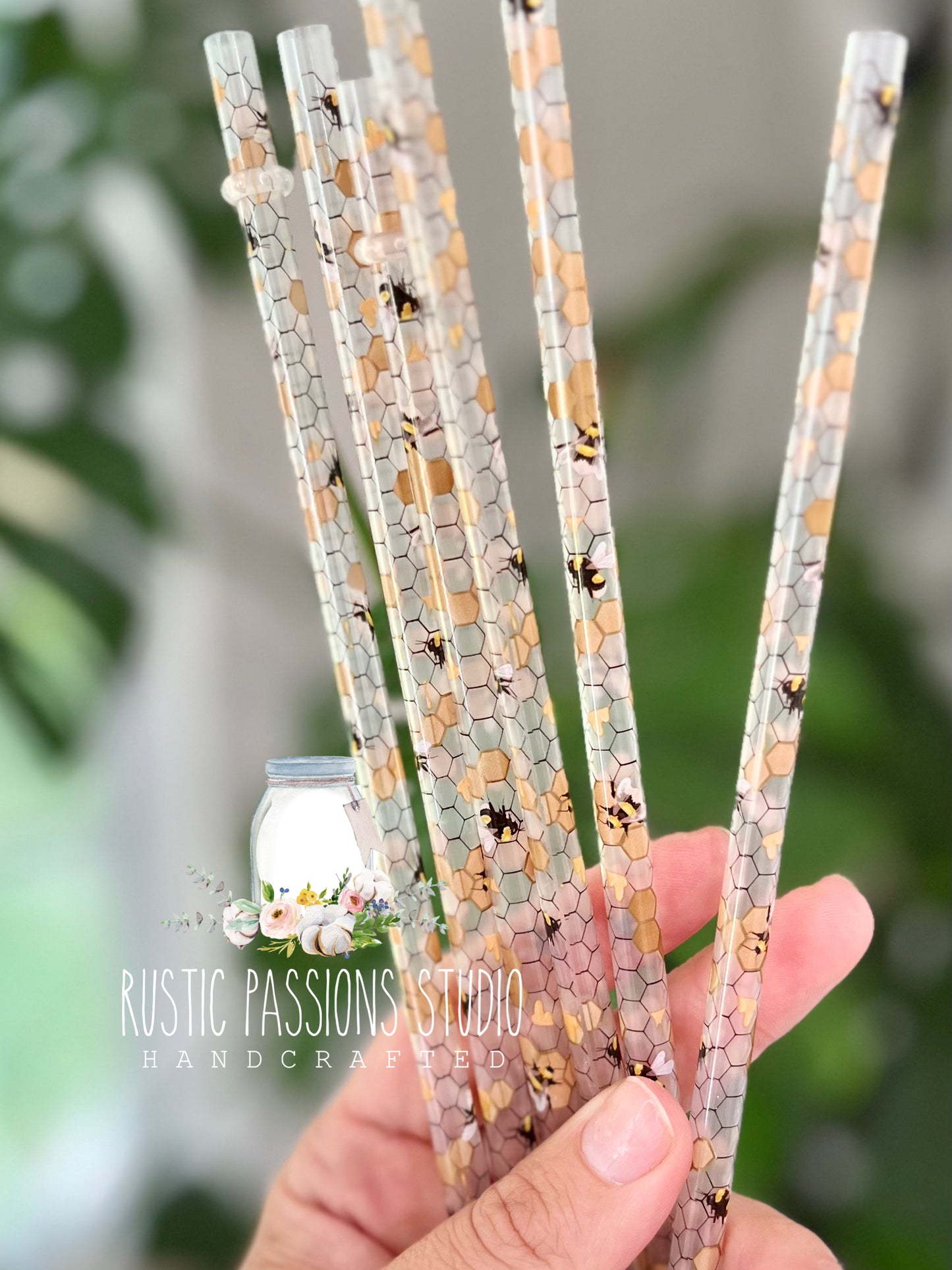 10” Honeycomb and Bees Straw