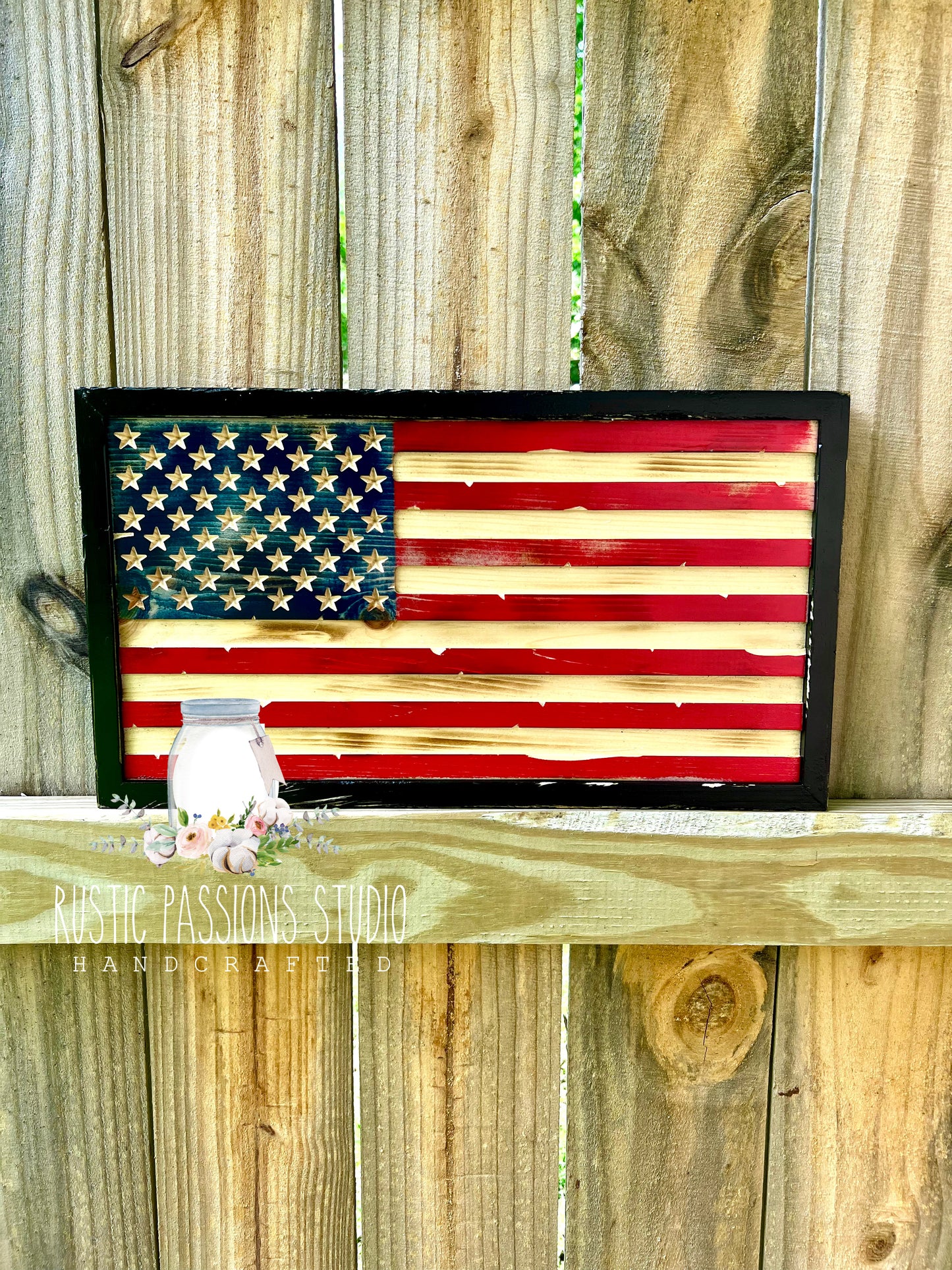 Rustic American Flag