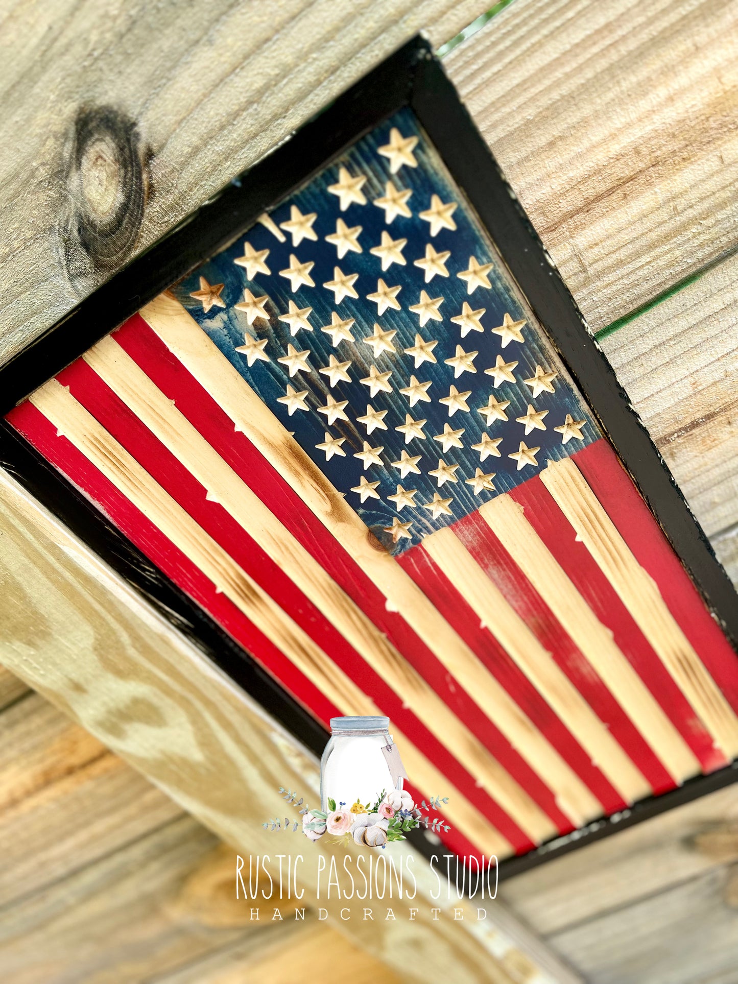 Rustic American Flag
