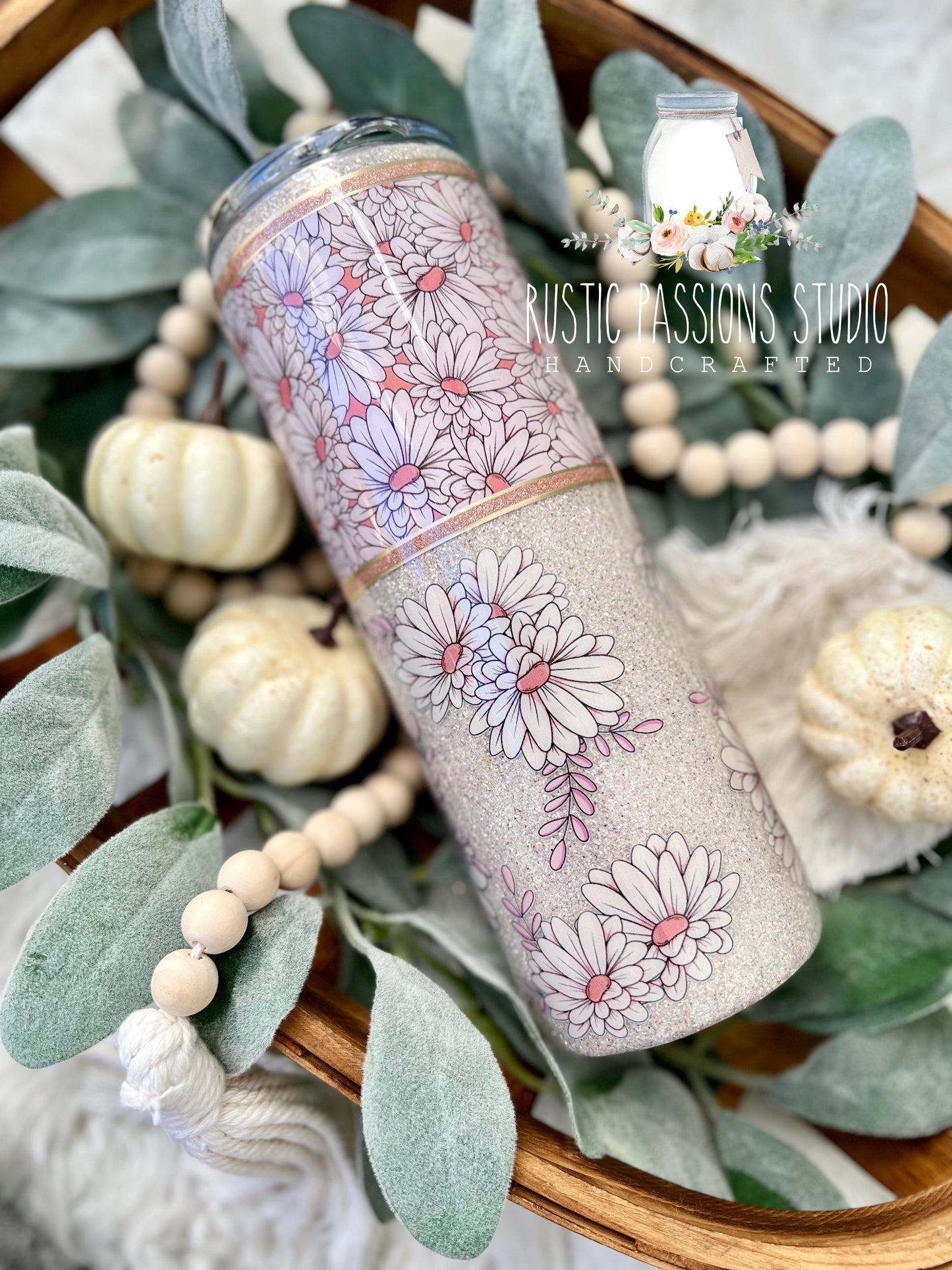 Hello fall foral 20oz tumbler