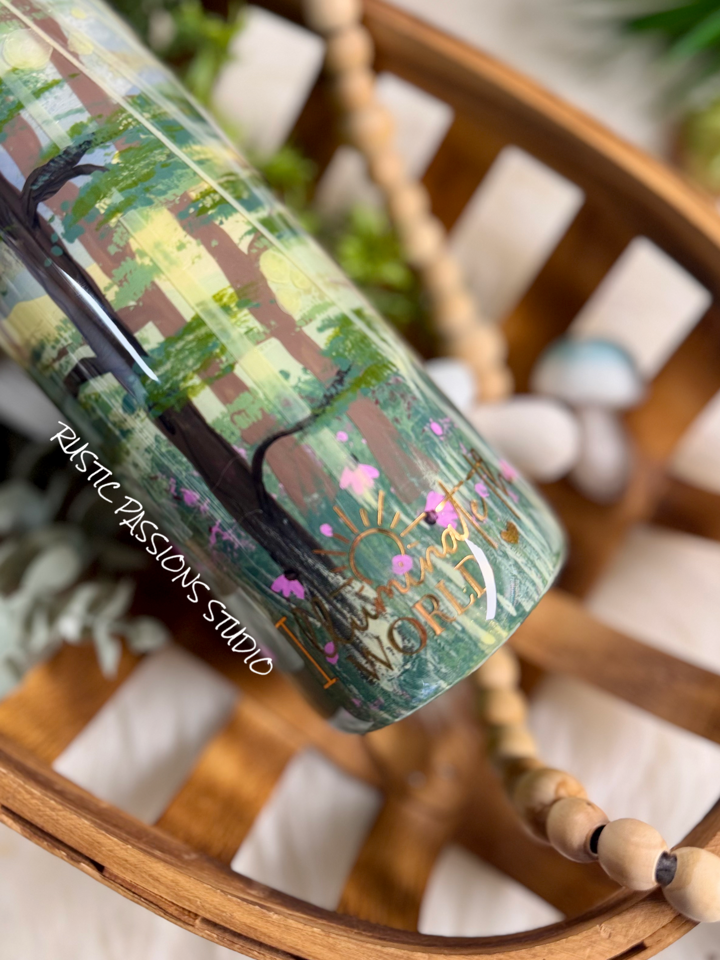 30 oz skinny Let your Light Shine,  Hand Painted Tumbler (Copy)