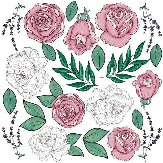 Rose and Peony Elements