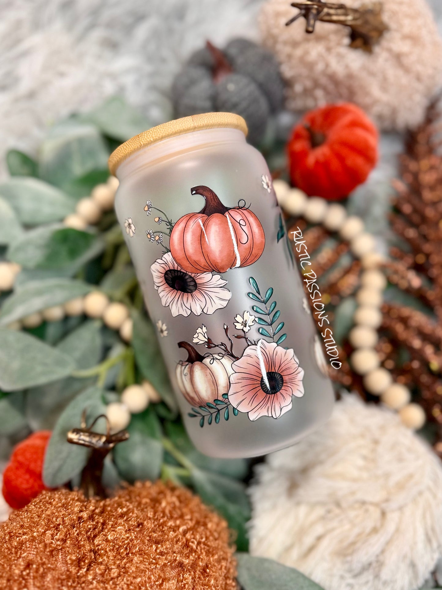 16 glass can Hello Fall coffee tumbler