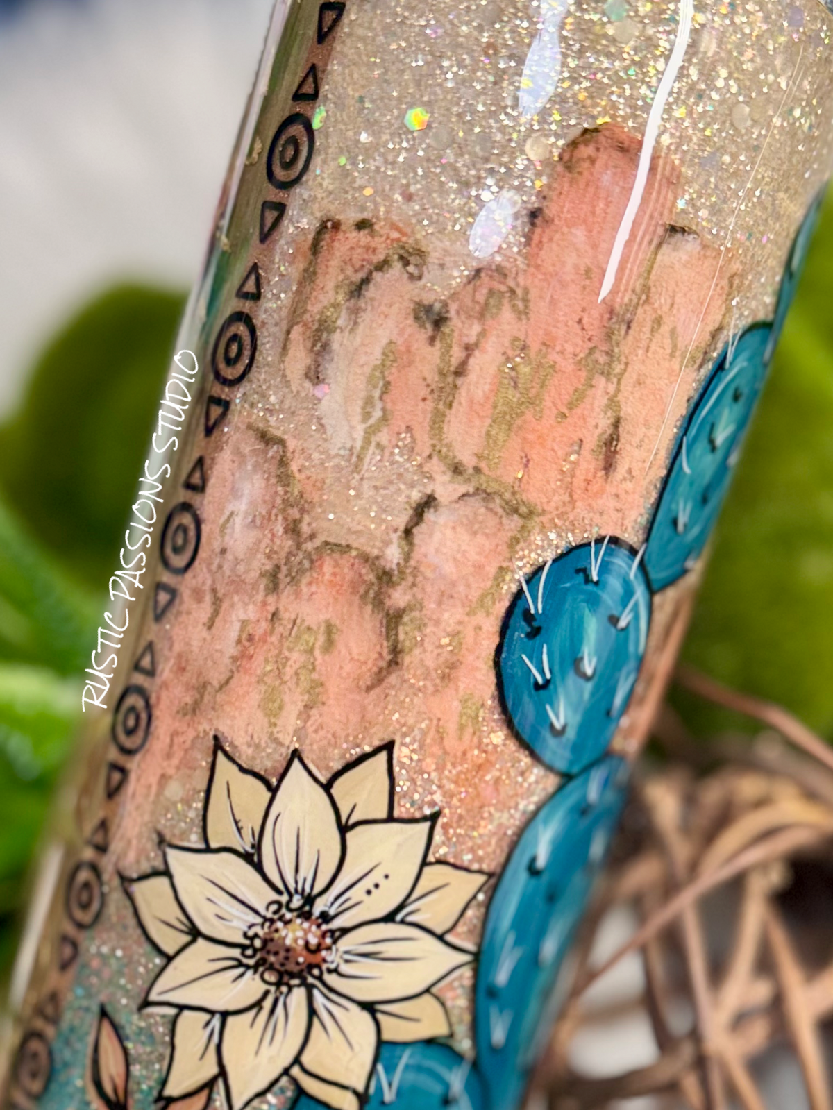 30 oz skinny  Hand Painted Western, Do no Harm, Tumbler (Pink)