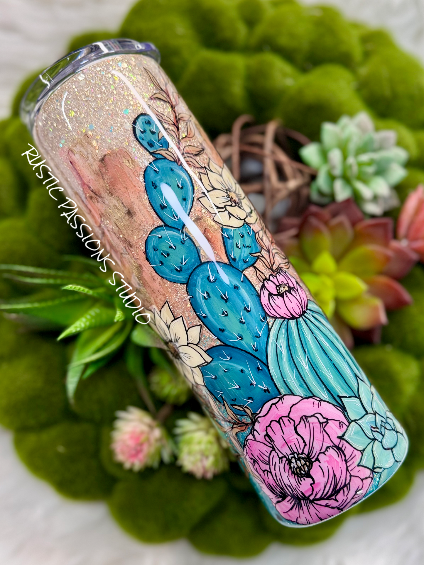 30 oz skinny  Hand Painted Western, Do no Harm, Tumbler