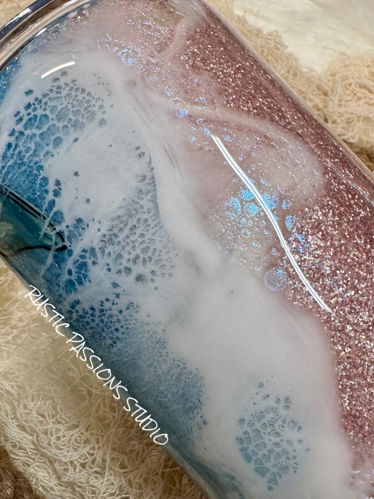 32 oz curve, Hand Painted Dolphin Beach Tumbler