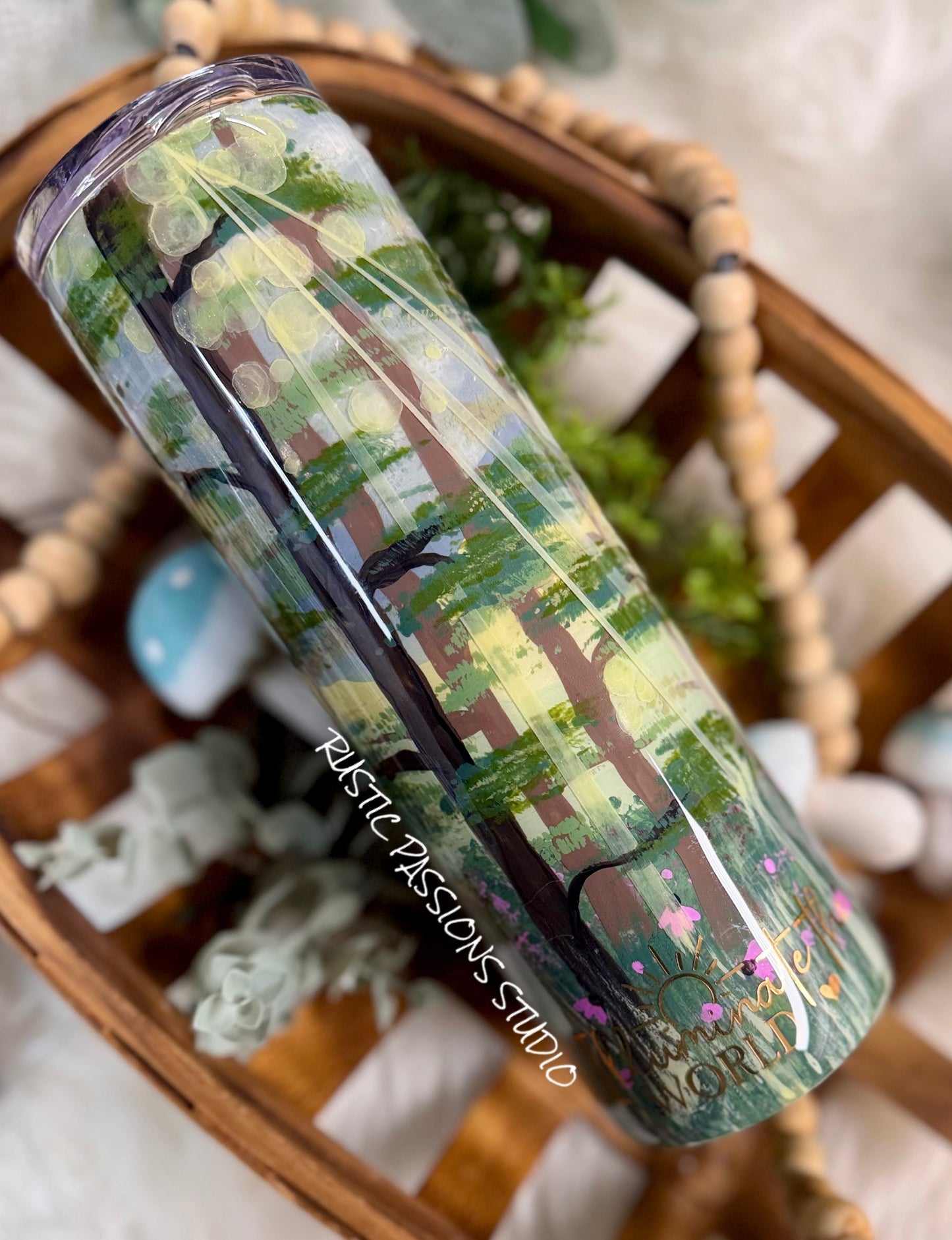 30 oz skinny Let your Light Shine,  Hand Painted Tumbler (Copy)