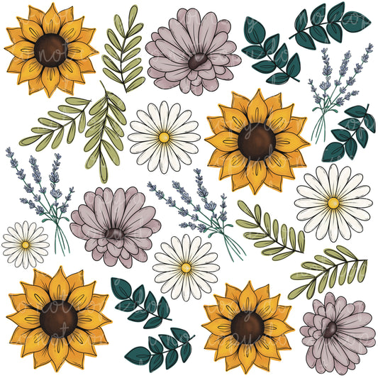 Sunflower Daisy Elements