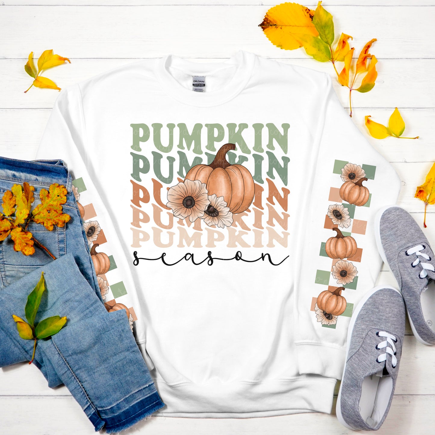 Pumpkin Season PNG with Sleeve Design