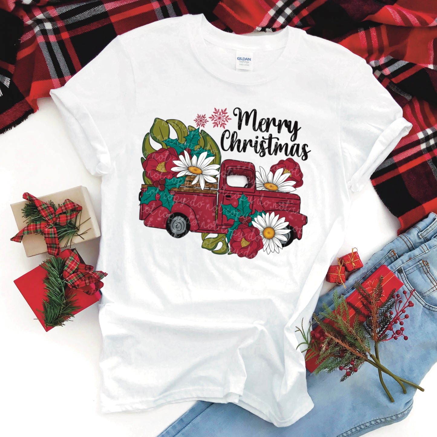 Holiday Floral Vintage Truck