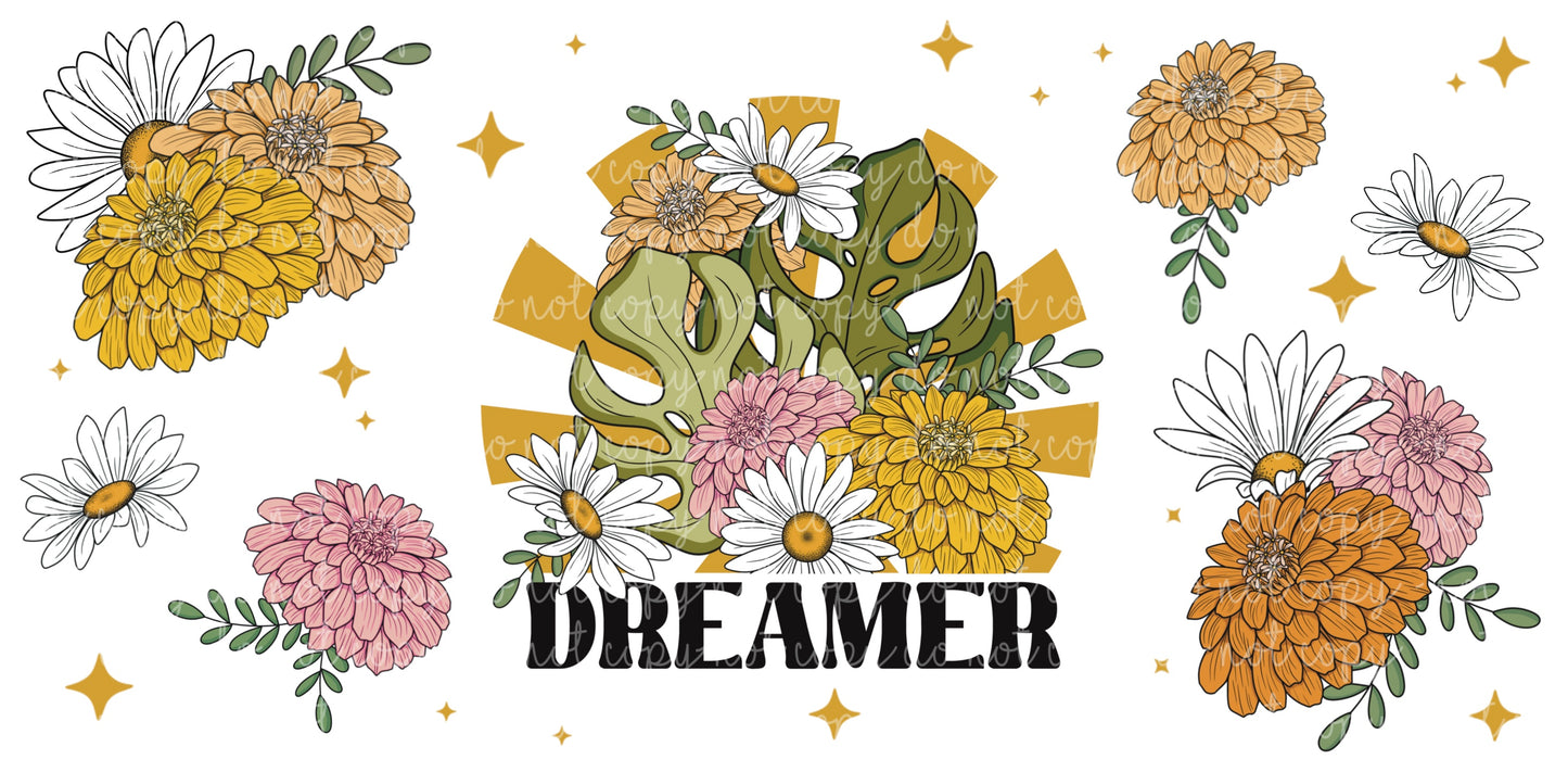 Dreamer Retro Glass Can Wrap