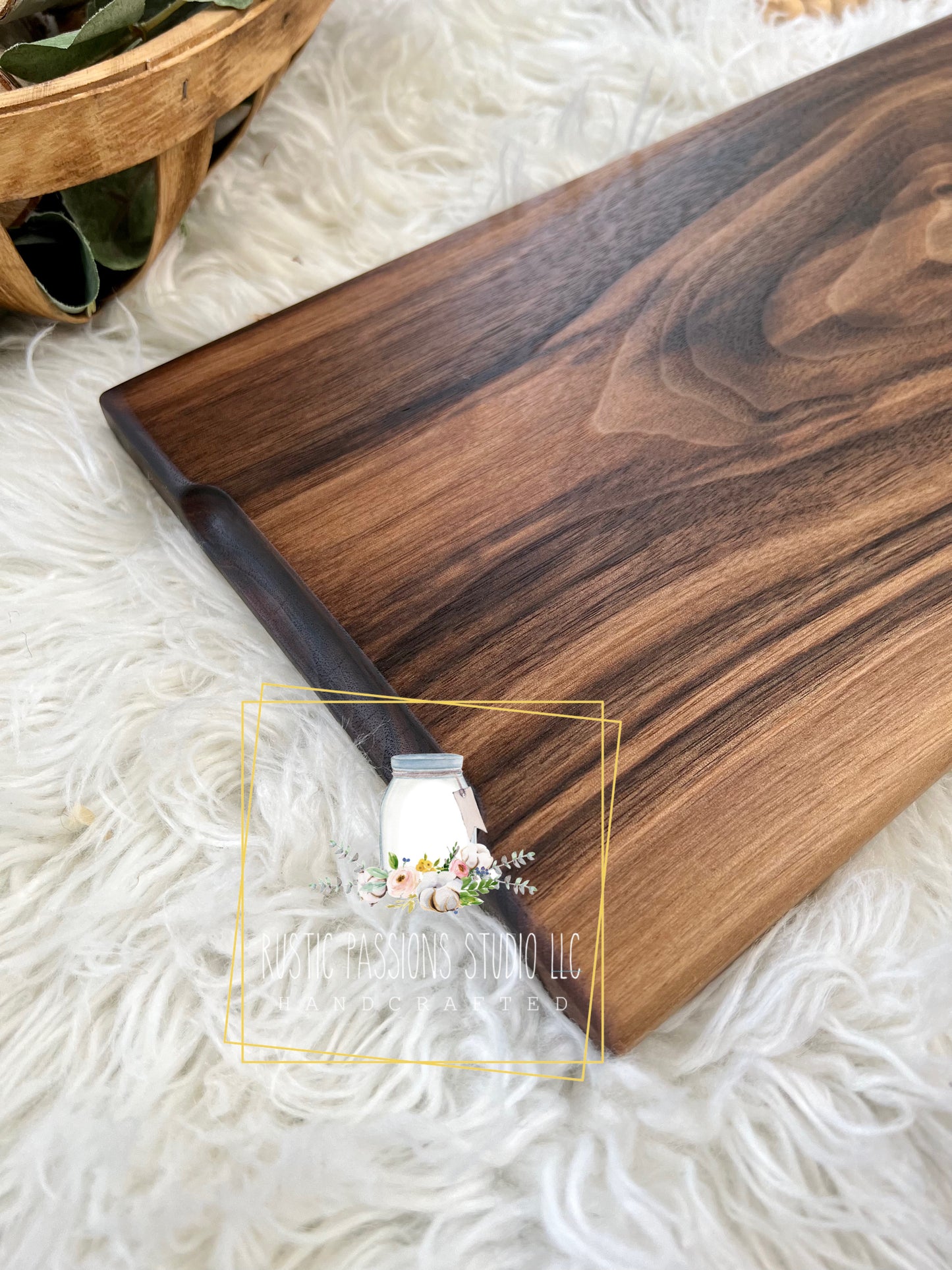 Red Monstera leaf resin and hardwood walnut charcuterie board